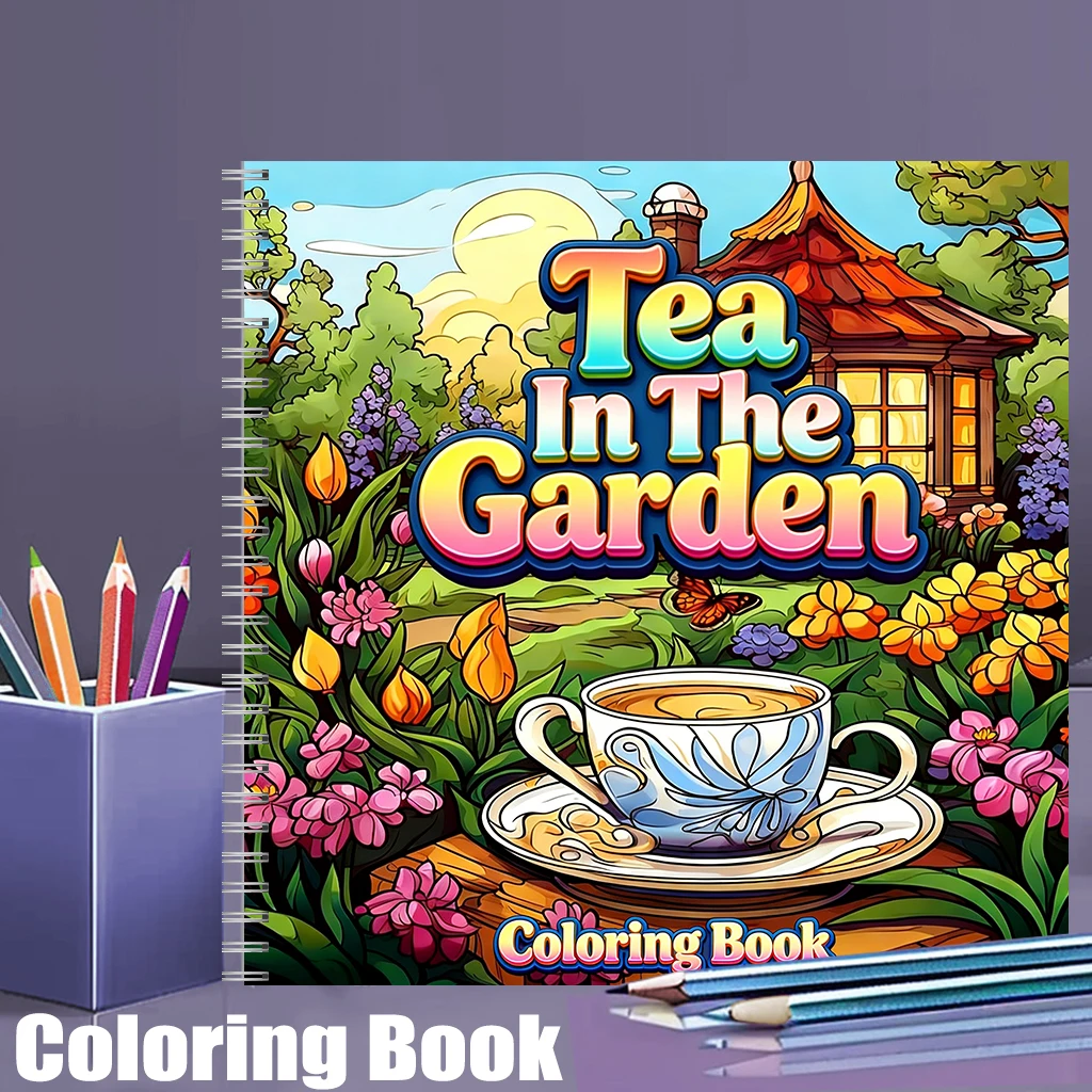 Farming And Agriculture - Libro para colorear Tea In The